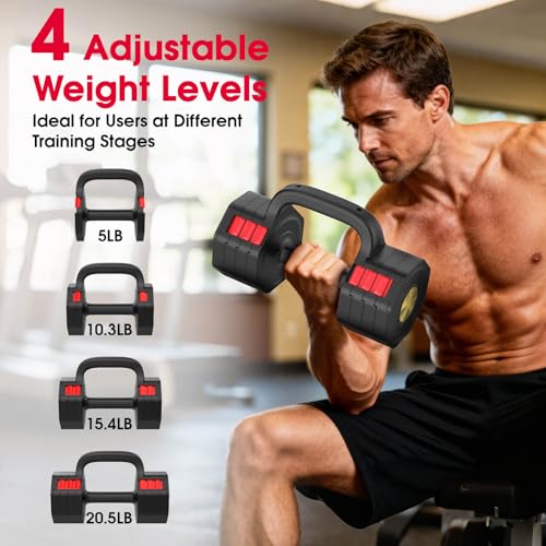 Nimsqury 41LBS Adjustable Dumbbell Set, Each 5/10.3/15.4/20.5lb Adjustable Dumbbells for Men Women, 4 Level Weights Set wi...