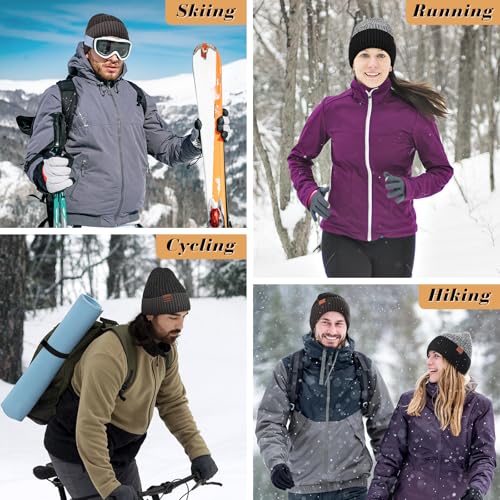 BESSTEVEN Winter Beanie Hat for Men Women: Warm Fleece Lined Beanie Knit Ski Stocking Cap Cuffed Cap for Cold Weather Running