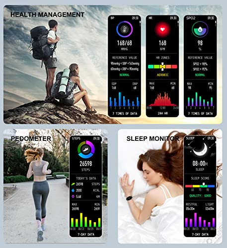 Iaret Smart Watches for Women(Answer/Make Call), Smart Watch for Android Phones iPhone, 1.7" HD Full Touch Screen Waterpro...
