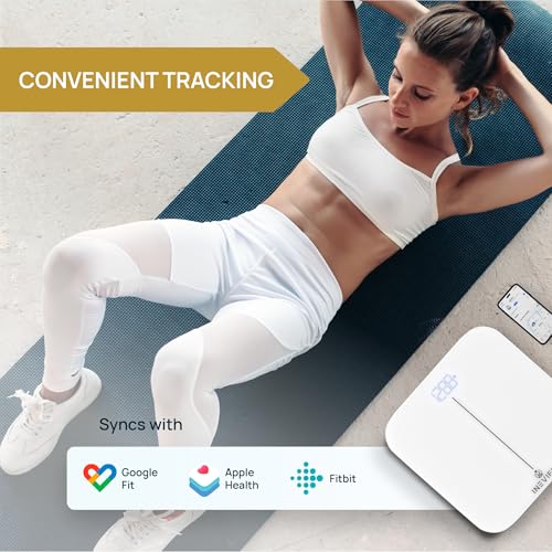INEVIFIT Smart Premium Bathroom Scale, Highly Accurate Bluetooth Digital Bathroom Body Weight Scale, Precisely Measures We...