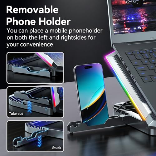 ICE COOREL Gaming Laptop Cooling Pad with 8 Cooling Fans, Laptop Fan Cooler Pad for 15-17.3 Inch, Notebook Cooler Stand wi...