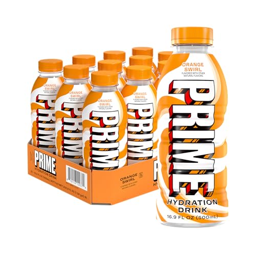 PRIME Hydration ORANGE SWIRL, Sports Drinks, Electrolyte Enhanced to Replenish Fluids, Zero Added Sugar, B Vitamins, Antio...