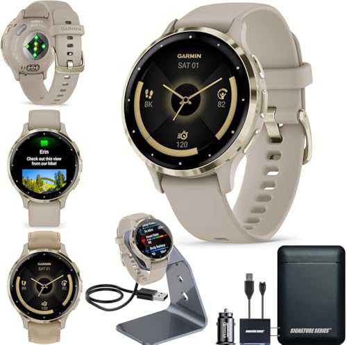 Garmin Venu 3S Running GPS Smartwatch with AMOLED Display, Advanced Health, Fitness Features, Up to 14 Day Battery Life wi...