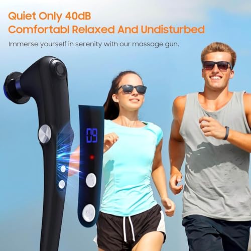 JOYSUWERUN Massage Gun with 10 Replacement Heads, Massage Gun with Heat, Back Massager for Pain Relief Deep Tissue, Massag...