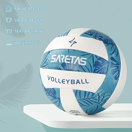 Saretas Volleyball Soft Beach Volleyball - Official Size for School, Indoor, Outdoor and Play Game Gym Workout - Play for ...