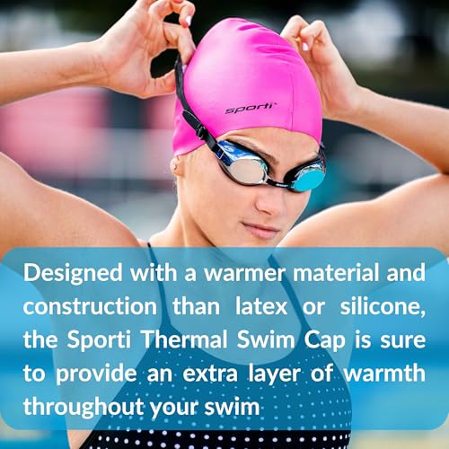 Sporti Thermal Swim Cap - Black
