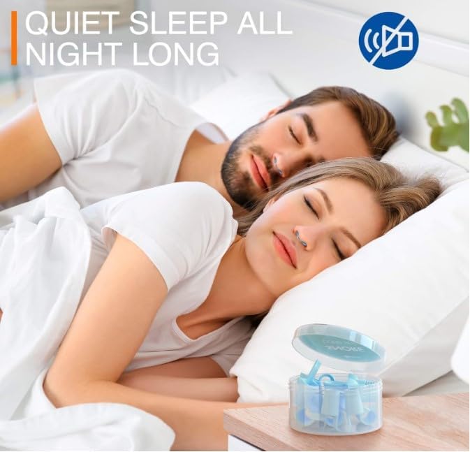CINWAUVO Anti Snoring Nose Vent 8 Nasal Cones Nasal Dilator to Stop Snoring - Effective Snore Stopper Anti Snoring Devices Easy to Use Snoring Solution Blue