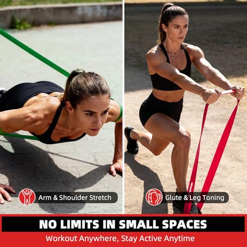 GymCope Pull Up Resistance Bands - Assistance Bands Sets of 3/4/5 for Men & Women, Heavy Duty Workout Exercise Bands for B...