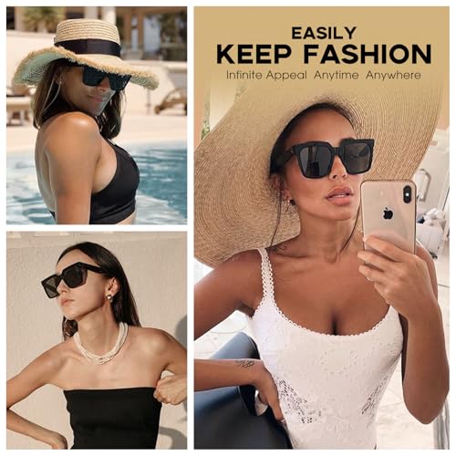 mosanana Oversized Square Sunglasses for Women Simple Trendy Style MS51917