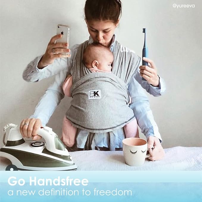 Original Baby K'tan Baby Carrier: #1 Easy Pre-Wrapped, Soft, Slip-On, No Rings, No Buckles | The Best Hands Free Infant Wrap for Newborn to Toddler up to 35lb (See Size Chart) + Baby Hat