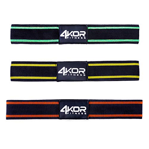 4KOR Fitness Resistance Loop Band Set, Perfect for Crossfit, Yoga, Physical Therapy, and Booty Building
