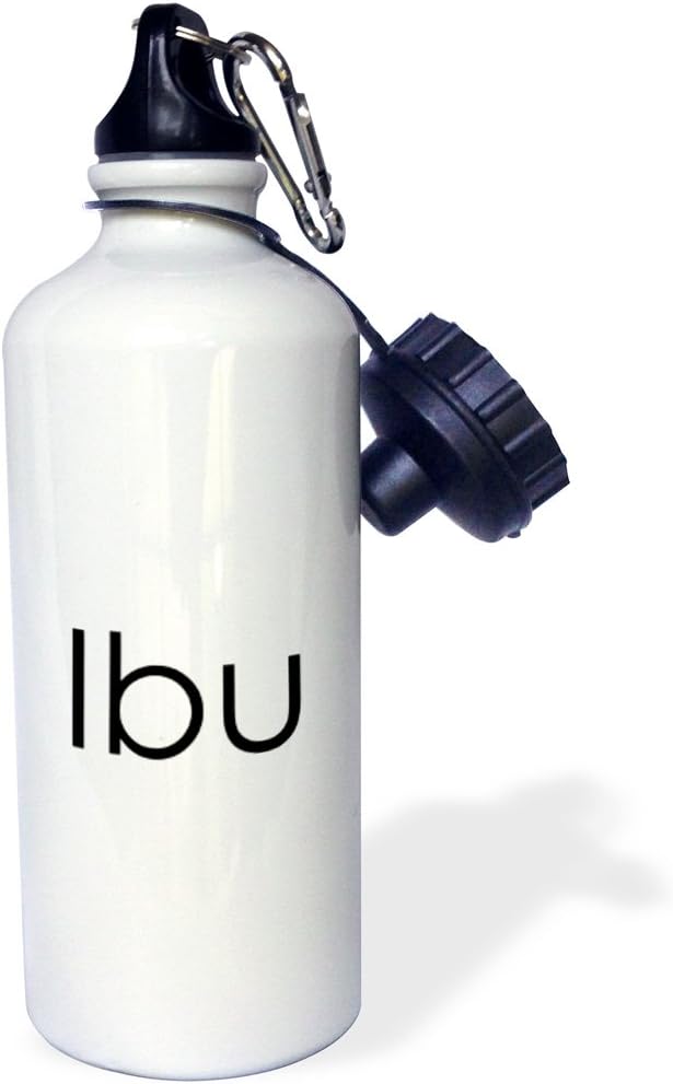 3dRose Ibu Word for Mom in Indonesian Or Malay Mother in Different Languages Sports Water Bottle, 21 oz, Multicolor