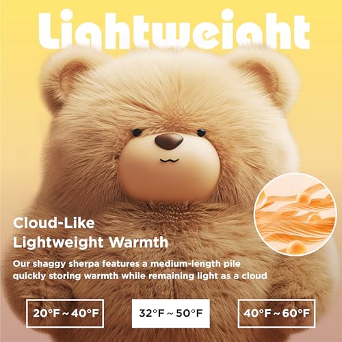 Bedsure Wearable Blanket Hoodie, Valentines Day Gifts for Her Wife Women Girlfriend, Shaggy Sherpa Oversized Hooded Blanket