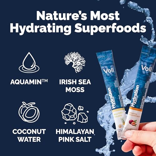 Voli Electrolytes Powder Packets | No Added Sugar Electrolyte Drink Mix for Hydration | Keto & Fasting Friendly, Natural S...