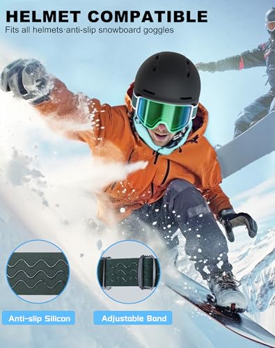 Innerking Photochromic Ski Goggles, Magnetic Flip-Up Snowboard Goggles, OTG Anti-Fog Lens, UV400 Protection Snow Goggles