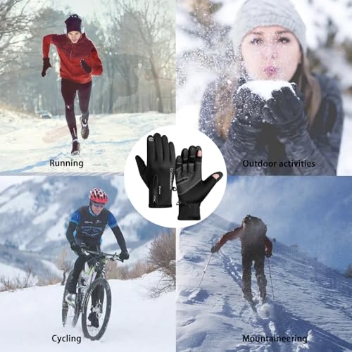 ANJMEICH -10℉ Waterproof Winter Gloves for Men & Women, Breathable Thermal Gloves, 5-Layer Touch Screen Cold Weather Glove...
