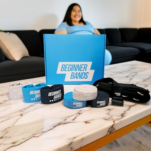 Beginner Bands Set of 6 by Justin Agustin – Specifically Designed for Total Beginners – Gentle Exercise Bands for Seniors...