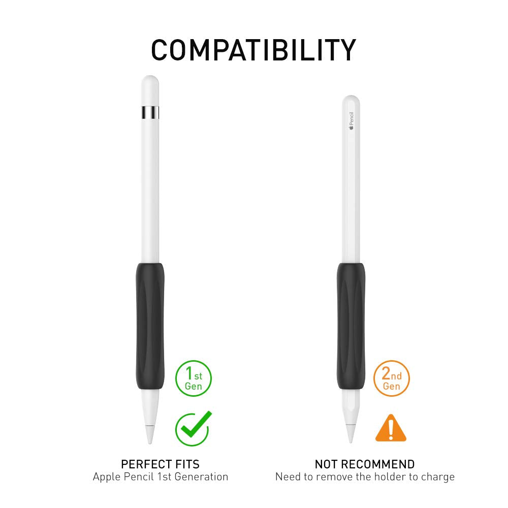 Delidigi Apple Pencil Grip 3 Pack Ergonomic Silicone Sleeve Accessories Compatible With Apple Pencil 1St And 2Nd Generation (Whi