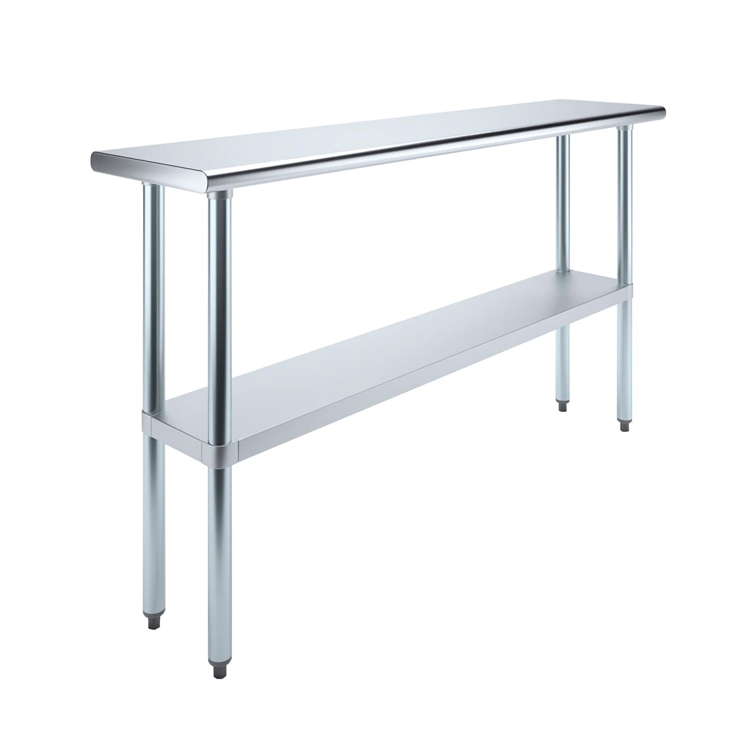 AmGood 14 in. x 72 in. Stainless Steel Work Table | Metal Kitchen Food Prep Table | NSF