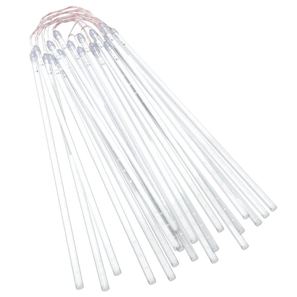 vidaXL LED Meteor Lights - 20 pcs, 2 ft, Blue, Water-Resistant, USB Powered, Model 328555