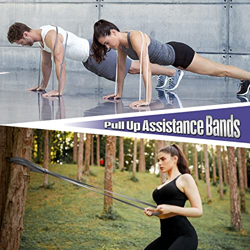 Resistance Band Pull Up Assistance Bands,Set of 5 Resistance Heavy Duty Exercise Stretch Fitness Bands for Stretching Powe...