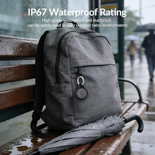 Tracker Tag (4 Pack) - Apple MFi Certified & IP67 Waterproof | Works with Apple Find My Network (iOS) to Track Keys, Walle...