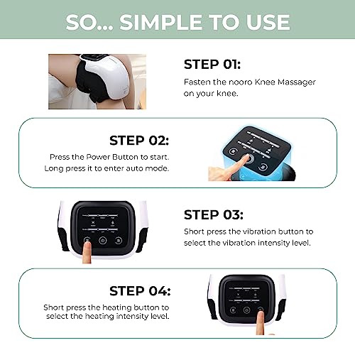 nooro Portable Knee Massager with Heat, Red Light, & Massage Therapy, Relax Tight Muscles and Helps Minor Joint Stiffness ...