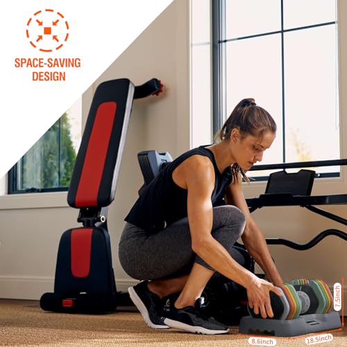 SKOK Adjustable Dumbbells Set, 55LB Adjustable Dumbbell Weight Set for Men and Women with Anti-Slip Fast Adjust Weight by ...