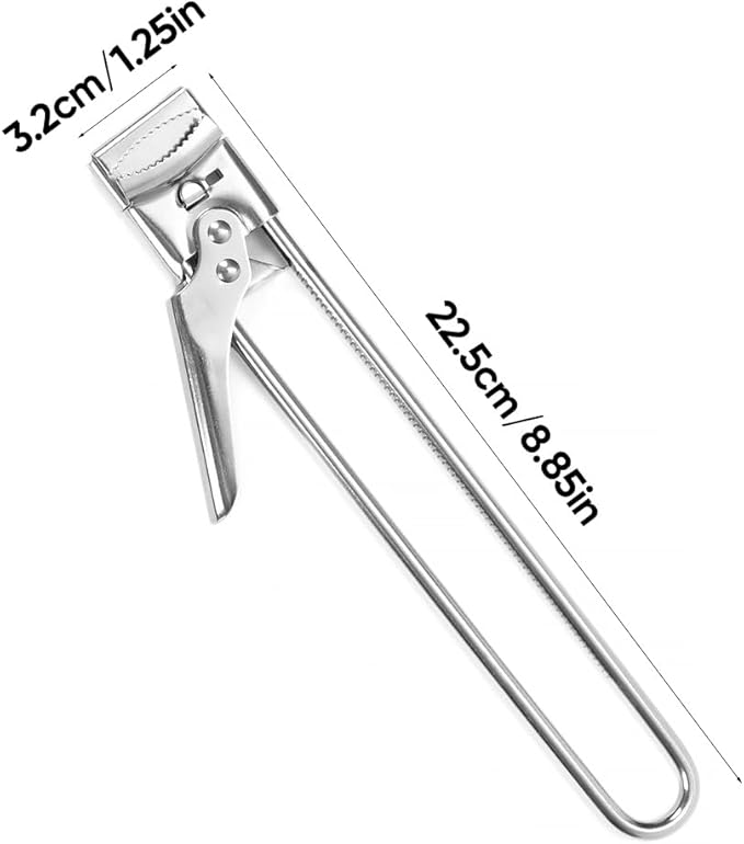 Adjustable Stainless Steel Can Opener,Master Opener Adjustable Jar and Bottle Adjustable Multifunction Stainless Steel Can Jar Lid Gripper Manual Opener for Kitchen Accessories (2)