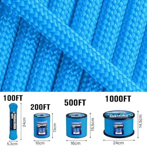 HOKINETY Paracord Rope 750 - Parachute para Cord 4mm 11 Strand Spool Rope Utility Nylon String for Outdoor Camping Surviva...