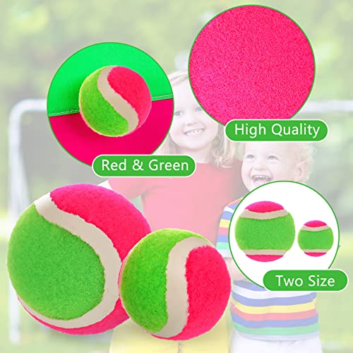 Hanaive 4 Pcs 2 Size Toss and Catch Ball Game Replacement Balls Catch Set for 3 4 5 6 7 8 9 10 Year Boys Girls Adults, 2.5...