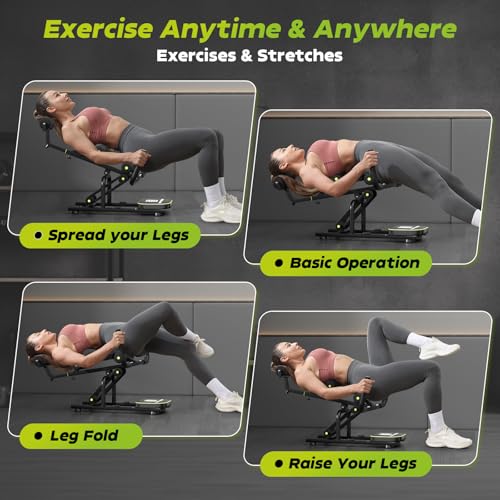 Mini Inversion Chair for Back Pain Relief, Compact Foldable Back Stretcher with Spine Decompression, Full Back & Neck Stre...