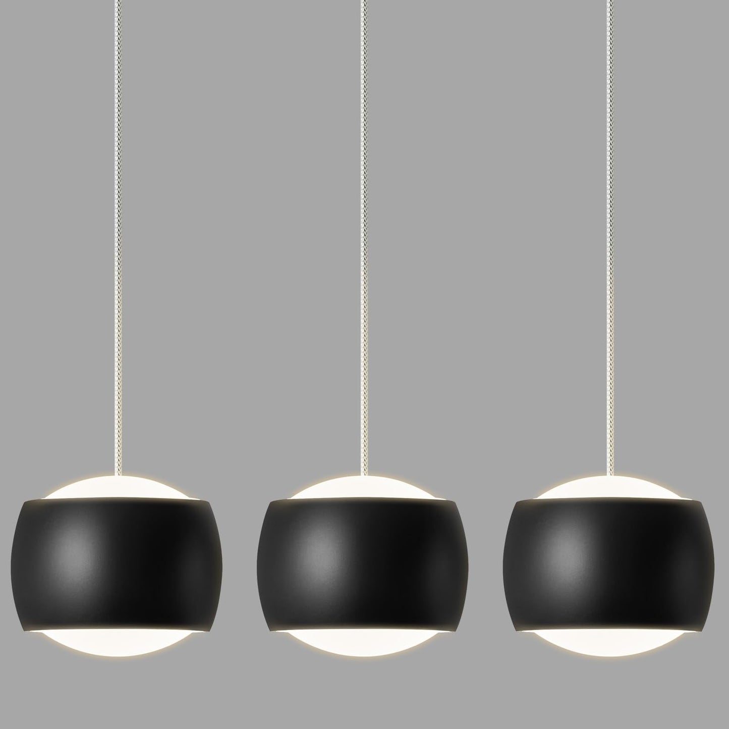 Adcthome Modern Led Dimmable Pendant Light Fixtures Mini Island Pendant Lighting For Kitchen Island Dinning Room Bedroom Bar  Kitchen Island Ceiling Hanging Light Fixtures(Black-3-Pack)