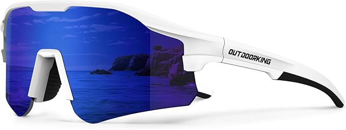 OUTDOORKING Sport Polarized Sunglasses for Men and Women, Stylish and Lightweight Cycling Sunglasses with UV400 Protection