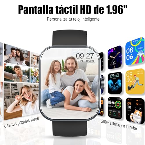 Smart Watch for Men Women (Answer/Make Call), 1.96" HD Fitness Tracker Running Watch, IP68 Waterproof,Pedometer, Sleep/Ste...
