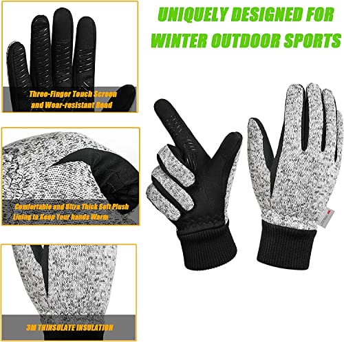 MOREOK Winter Gloves for Men/Women -10°F 3M Thinsulate Warm Touch Screen Snow Ski Bicycle Bike Gloves for Driving/Cycling/...