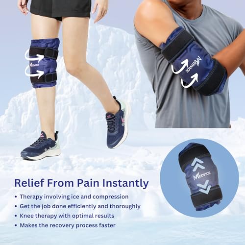 Medvice Ice Pack with Cold Compression for Knee Pain Relief, Swelling, Knee Replacement Surgery, Arthritis, and Injury Rec...