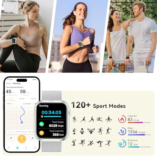 GADIXY Smart Watches for Men Women(Answer/Make Calls),7 Day Battery Fitness Tracker Watch SpO2/HR/Sleep/BP,120+ Sports Act...