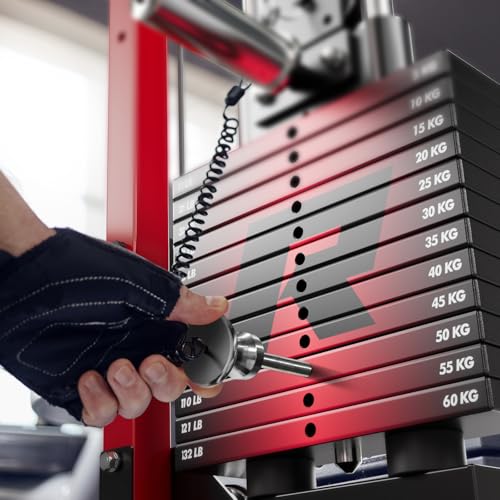 RitFit M1 Pro Smith Machine Package, All-in-One Power Cage with Weight Stack Set, Includes LAT Pulldown & Cable Crossover ...