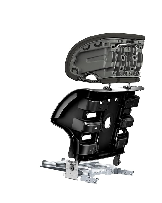 Clek Oobr High Back Booster Seat with Adjustable Headrest, Reclining Design, Latch System, and Retardant-Free Fabric, Marshmallow