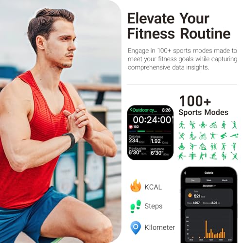 TOZO AMOLED S4 AcuFit One Smart Watch 1.78" Ultra-Clear Screen for Men Women, Call/Answer Fitness Tracker, Sleep Monitor I...