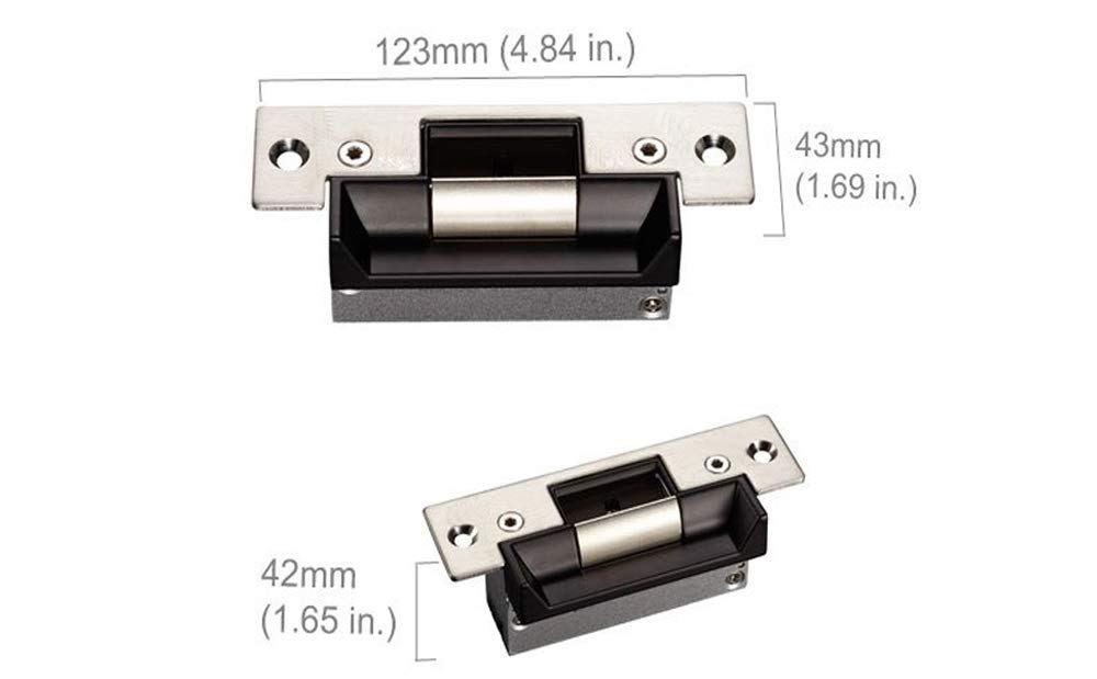 MENGQI-CONTROL Failure Secure ANSI Standard Heavy Duty Electric Strike Lock for North American Door 1000kg Holding Force for Wooden Metal PVC Door