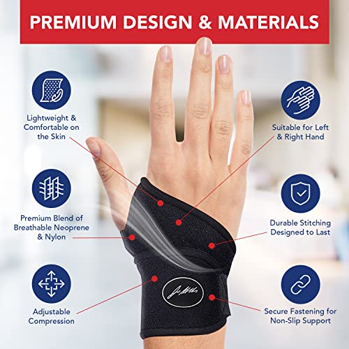 Doctor Developed Wrist Brace, Wrist Wraps for Carpal Tunnel Arthritis, Tendonitis, Hand Support, Ideal for Fitness, Weight...