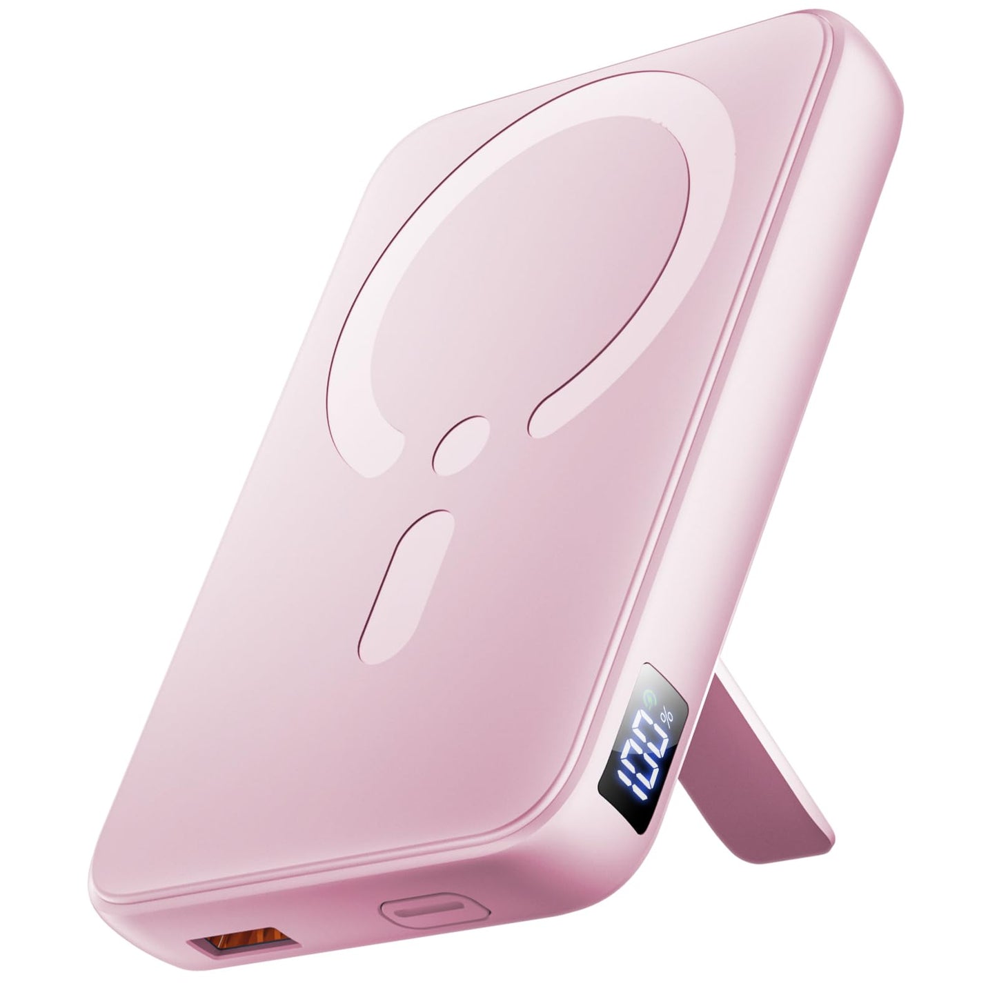For Magsafe Portable Charger, 12000Mah Wireless Magnetic Power Bank With Stand And Pd 20W Fast Charging, For Magsafe Battery Pac