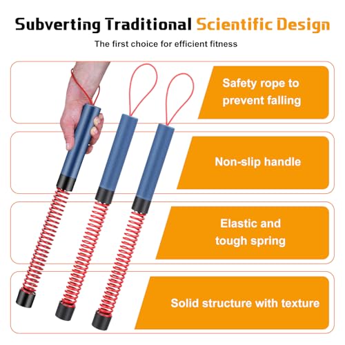 Tasdurian Upgraded Ropeless Exercise Rope 2.0 for Exercise Workout 4 Adjustable Weight Levels Jump Rope Portable Strength ...