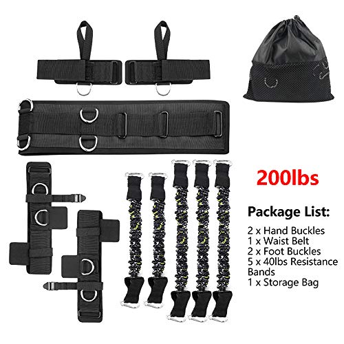 SFEEXUN Boxing Resistance Bands Set for Speed and Agility, Workout Band Ankle Exercise Bands Legs Ankle Straps for Resista...