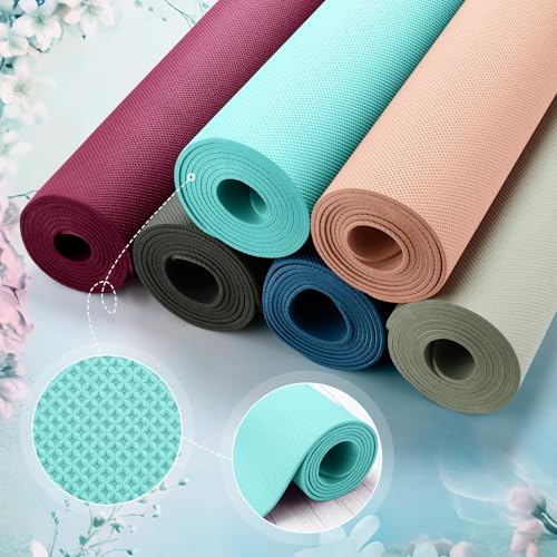 Timgle 24 Pack 68" x 24" Yoga Mat Bulk, 4mm Thick Extra Long Sports Mat Anti Slip Tear Resistant Yoga Exercise Set for Fit...
