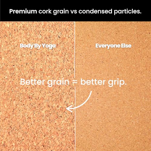 Luxury Cork Yoga Mat - Non Slip, Extra Thick Grip. Thicker, Longer, and Wider for More Comfort and Support. Tough Enough F...