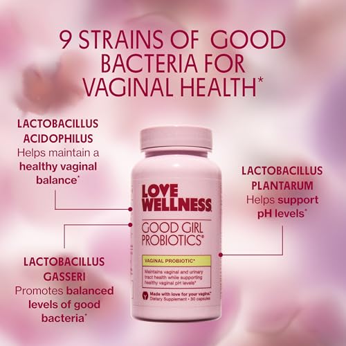 Love Wellness Good Girl Probiotics | Women’s Vaginal Health & pH Balance Supplement | 9-Strain Probiotic for Urinary Trac...
