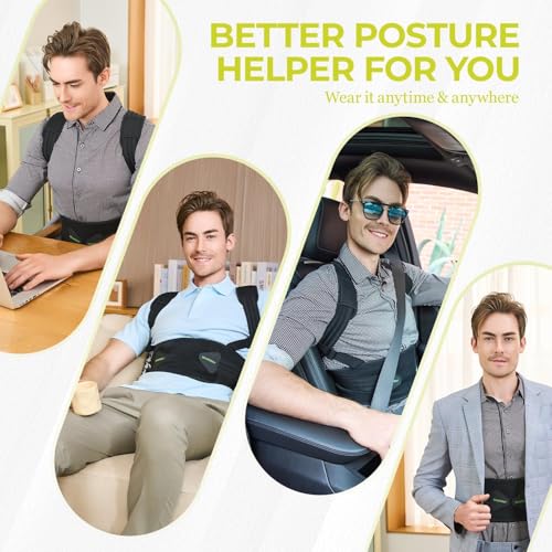 SHAPERKY Posture Corrector for Women and Men - Adjustable Upper Back Brace - Breathable Back Support straightener - Provid...